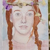 Anne Shirley Cuthbert. Fine Arts, Portrait Drawing, Painting, and Watercolor Painting project by datilescatherineclaro - 01.19.2026