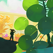 The Garden Explorer - My Final Project. Een project van Concept art, Digitale illustratie, Digitaal schilderij y Kleurentheorie van Isabela Dias - 20.01.2026