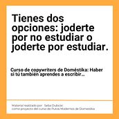 Trabajo final del curso de copynosequé para copynosecuántos, no recuedo cómo se decía. Projekt z dziedziny  Reklama, Komunikacja, Cop, writing, Stor i telling użytkownika Seba Dubicki - 20.01.2026