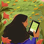 Het gras is altijd groener aan de overkant. . Een project van Digitale illustratie y  Tekening van Ruby Lopez Zenteno - 21.01.2026