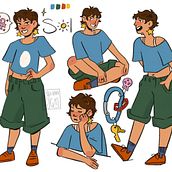 Sol - Character Sheet . Artistic Drawing, Character Design, Drawing, Narrative, Sketching, Stor, board, Stor, telling, and Digital Illustration project by Diana Garcia Madero - 01.24.2026