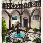 TEG: Sèrie de paisatges amb tècniques d'aigua, Tinta Xinesa. Ilustração com tinta, e Arquitetura de interiores projeto de Yasmín Torres Cortés - 25.01.2026