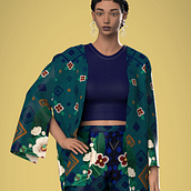 Modelo 3D estampa Onça. 3D Design, Animation, Digital Design, Fashion Design, Patternmaking, Dressmaking, and Textile Printing project by Tai Yawara - 01.26.2026