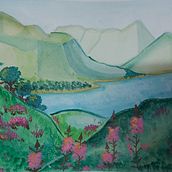 TEG - Sèrie de paisatges (Primer). Een project van Traditionele illustratie,  Tekening y Aquarelschilderen van Laia Cuesta Z. - 26.01.2026