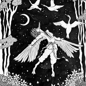 The Six Swans Ein Projekt aus dem Bereich Artistische Zeichnung, Zeichnung und Illustration mit Tinte von lornafogden - 28.01.2026