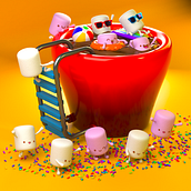 Choco Party de Malvi. 3D, 3D Design, e Modelagem 3D projeto de Omar JC Ambriz - 28.01.2026