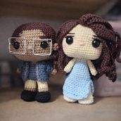 Amigurumis personalizados para un regalo de aniversario. Amigurumi, Arts, Crafts, Crochet, Fiber Arts, Textile Design, To, and Design project by Daniela Fabiola Zegarra Reyes - 01.29.2026