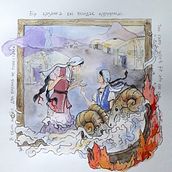 TWO RAMS WON'T FIT INTO ONE POT!. Un projet de Dessin de Aliya Rakhmetova - 30.01.2026