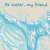 Be water, my friend.. Criatividade, Desenho, Ilustração digital, Comunicação, e Desenho digital projeto de Carlos Poveda - 01.02.2026