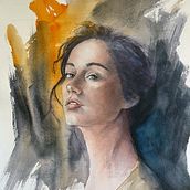 Retrato artístico en Acuarela. Artes plásticas, Desenho de retrato, Pintura, e Pintura em aquarela projeto de Cristián Opazo - 04.02.2026