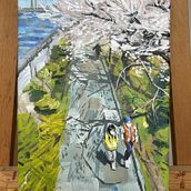 Impressionistisch straatbeeld uit Japan . % jomai tarafından hazırlanan Akrilik Bo, ama, Ve Tablo projesi - 02.04.2026