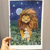 LEON DE JUDA. Un progetto di Disegno a matita, Illustrazione tradizionale, Illustrazione infantile, Narrativa, Pittura e Pittura ad acquerello di Danaí Martell Catalán - 05.02.2026