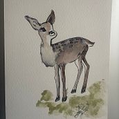 Small deer. Traditional illustration project by starryglowart - 02.09.2026