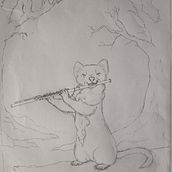 Hermine musicienne . Un proyecto de Diseño de personajes, Ilustración infantil, Dibujo y Dibujo a lápiz de camz_83 - 09.02.2026