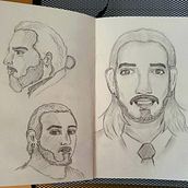 Mi alma gemela. Artistic Drawing, Drawing, Portrait Drawing, Sketchbook, and Sketching project by Erika Jasmin Cruz Mejia - 02.10.2026