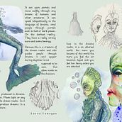 Spread de criatura para libro fantástico . Character Design, Drawing, Painting, Pencil Drawing, and Watercolor Painting project by Andrea Vanegas Villamil - 02.11.2026