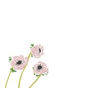 Watercolor Anemones: A Study of Three . Ilustrație digitală de Yumi Ogawa - 02.12.2026