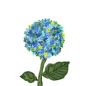 Blue Hydrangea: A Digital Oil Painting Study . Ilustrație digitală de Yumi Ogawa - 02.12.2026