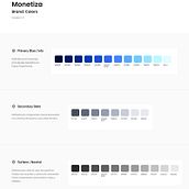 Design System Monetiza. Projekt z dziedziny Projektowanie aplikacji, Projektowanie aplikacji mobiln, ch, UX / UI, Projektowanie produktu c i frowego użytkownika Mauricio Machuca Nuñez - 15.02.2026