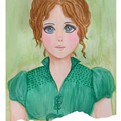 Elizabeth Bennet. Ilustração infantil, Desenho com lápis de cor, Ilustração tradicional, Pintura, Desenho de retrato, e Pintura em aquarela projeto de minu - 15.02.2026