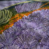 Lavender field in sunset 🌅 . Acr, lic Painting, Fine Arts, and Painting project by Maryam Alauddin - 02.15.2026