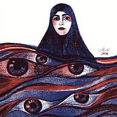 Final Project " Between". Desenho digital, Ilustração tradicional, Ilustração digital, e Gravura projeto de Zainab Laith - 16.02.2026