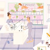 A couple's day . % marty_goodman tarafından hazırlanan Yaratıcılık, Çizim, Geleneksel illüstras, on, Eskiz defteri, Ve Dijital Çizim projesi - 02.16.2026