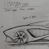 VORTENZA Street Legal Sportscar Sketch . % Fatur Abdigama tarafından hazırlanan Tasarım, Endüstri, el tasarım, Ürün Tasarımı, Ve Eskiz çizimi projesi - 02.16.2026
