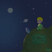 The Little Prince (starry & sunny). Traditional illustration, Digital Illustration, and Digital Painting project by Jellene Catabay - 02.17.2026