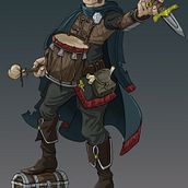 Half-Elf Bard - Character design. Een project van Traditionele illustratie, Ontwerp van personages, Digitale illustratie, Concept art, Digitale tekening y Digitaal schilderij van Alessio Capaldini - 17.02.2026