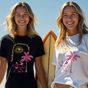 Surf Girls Club. Graphic Design, Digital Illustration, Textile Design, Design, Fashion Design, and Creativit project by Lidiana Oliveira dos Santos - 02.17.2026