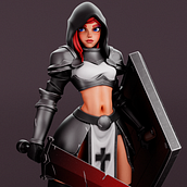 CRUZADER. 3D, Character Design, 3D Modeling, and 3D Character Design project by felipepereiradesign - 02.18.2026