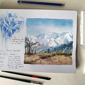 Excursión Sierra Nevada  Ein Projekt aus dem Bereich Traditionelle Illustration, Aquarellmalerei, Architektonische Illustration und Sketchbook von Clara Cortacans Maroto - 18.02.2026