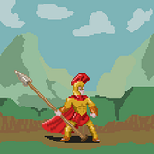 Pixel Art: Soldado en el bosque. Un projet de Conception de personnages, Jeux vidéo, Pixel art , et Conception de jeux vidéo de Santiago José - 19.02.2026