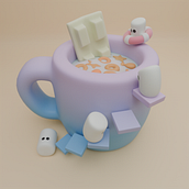 Fun Mug. Un projet de 3D, Modélisation 3D , et Conception 3D de Alvaro Martinez - 20.02.2026