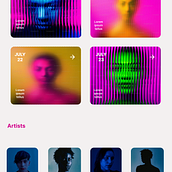 Music festival website. Un projet de Conception numérique, Conception de produits numériques, UX / UI, Webdesign , et Développement web de Tatia Goletiani - 22.02.2026