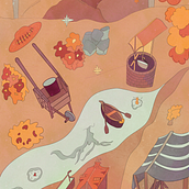 Elementos temáticos con paleta otoñal. Graphic Design, Traditional illustration, Digital Illustration, and Vector Illustration project by Osiris Berbesia - 02.25.2026