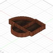 Organizador de madera para escritorio. 3D, Design industrial, Design de produtos, Modelagem 3D, e 3D Design projeto de milenavivi02 - 26.02.2026