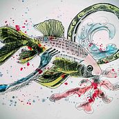 Fish and Ship und das schlafende Bienchen . % Carola Zain tarafından hazırlanan Sanatsal Çizim, Karakter Tasarımı, Tablo, Ve Portre Çizimi projesi - 02.27.2026
