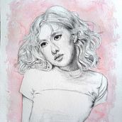 Retrato de Rosé . Ilustrasi tradisional, Menggambar, Menggambar Potret, Dan Lukisan Cat Air proyek oleh Tingting Pan - 02.28.2026