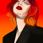 RED . Ilustrasi tradisional, Ilustrasi Vektor, Menggambar Potret & Ilustrasi Digital proyek oleh Raúl Pérez - 03.01.2026