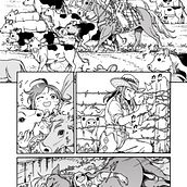 Cowboy Girl Manga Pages. Un proyecto de Ilustración tradicional e Ilustración digital de Andrea Jen - 01.03.2026