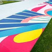 Massive in-hospital floor art  Ein Projekt aus dem Bereich Malerei, Dekoratives Malen und Kunstleitung von Grazia Taddeo - 01.03.2026