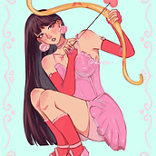 Cupid - Treball Personal. Een project van Digitale illustratie,  Tekening, Grafisch ontwerp y Ontwerp van personages van Paula Romero Prian - 02.03.2026