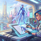 La ilustracion digital en 2030. Artificial Intelligence, and AI Design project by jolimargomez - 03.04.2026