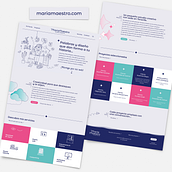 Sitio web de diseñadora gráfica mariamaestro.com. Design de produto digital, Desenvolvimento de portfólio, e Web Design projeto de maestrocampillos - 06.03.2026