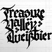 Treasure Valley Weißbier beer logo. Projekt z dziedziny T, pografia i Kaligrafia użytkownika Joswph Bradshaw - 08.03.2026