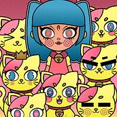 Kawaii-Style Characters . Design, Design de personagens, Ilustração tradicional, Ilustração vetorial, e Mangá projeto de Anindita Dey - 09.03.2026