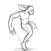 Dynamic pose . Drawing, Figure Drawing, Fine Arts, Sketchbook, and Sketching project by Diego Guillermo - 03.09.2026