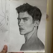 Realistic portrait of a man. Fine Arts, Drawing, Pencil Drawing, Traditional illustration, Portrait Drawing, Realistic Drawing, Artistic Drawing, Sketching, and Figure Drawing project by writetoshimogne - 03.10.2026